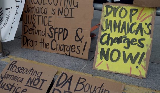 SF Community Members Gather to Demand DA Chesa Boudin Drop Charges Against Jamaica Hampton